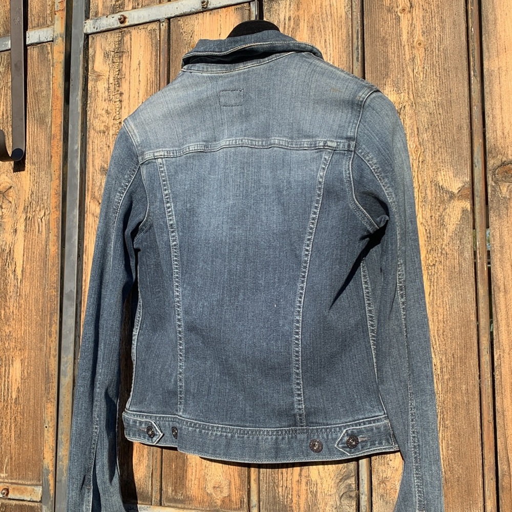 AG Stretch Denim Blue Jean Jacket - Picture 9 of 10